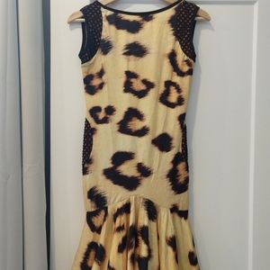 Leopard print dance practice dress